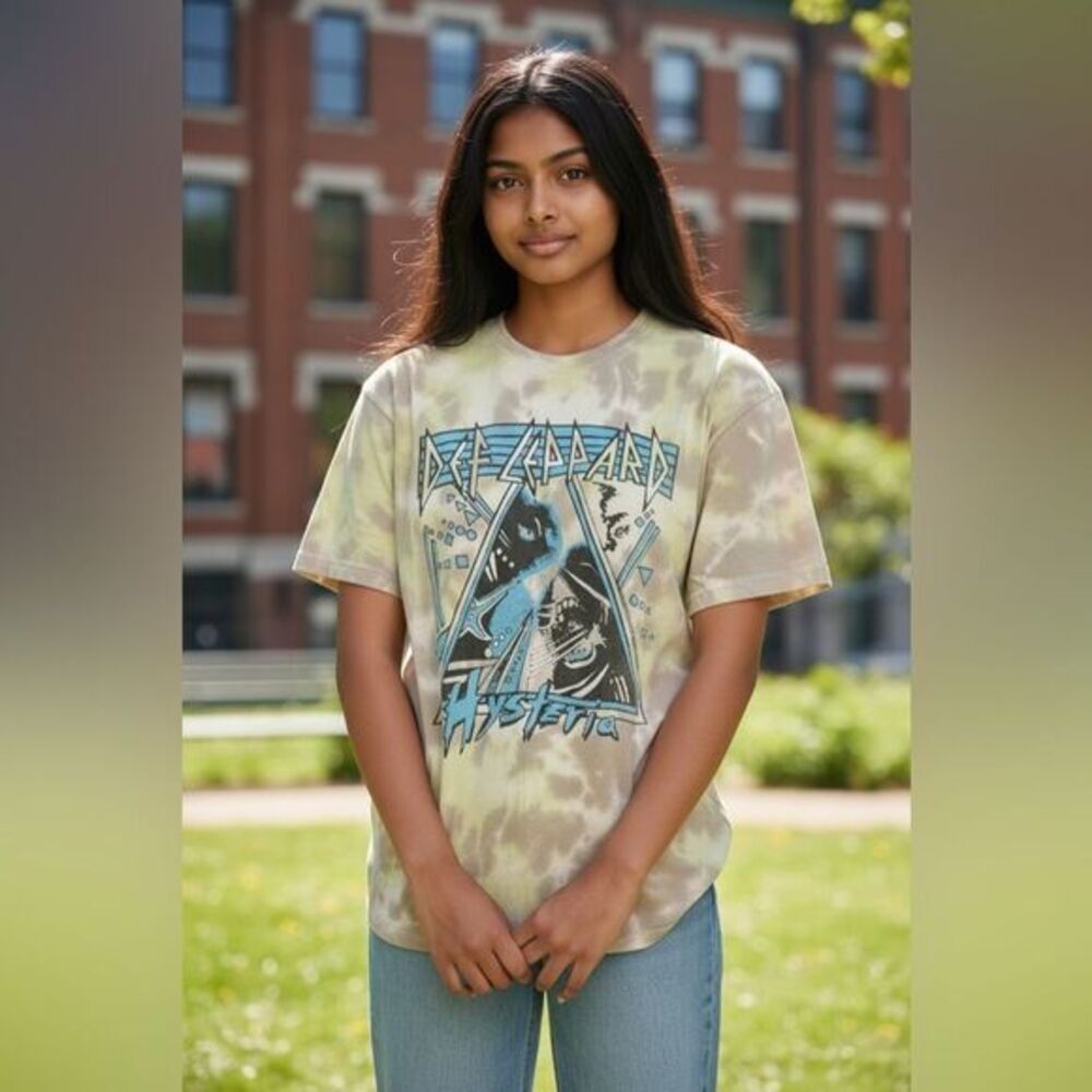 NWT Junk Food Clothing Women’s Def Leopard Graphic Tie Dye T-Shirt - Size XS